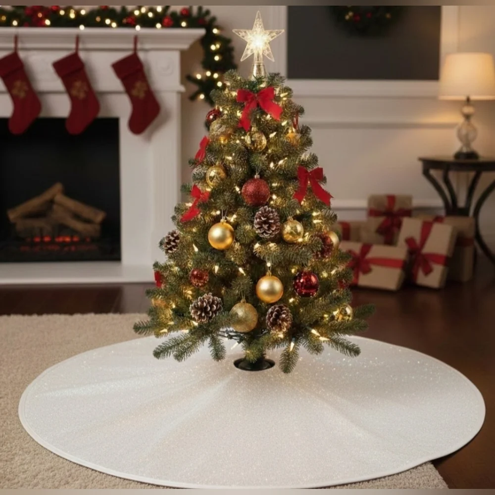 NEW! Target Elegant Reversible Gold Christmas Tree Skirt NWT